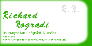 richard nogradi business card